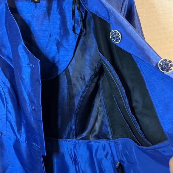 Dana Kay Vivid Blue Jacket with Jeweled Buttons - Picture 12 of 12